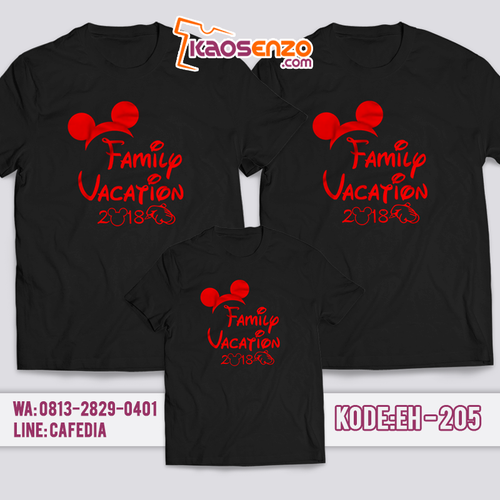 Baju Kaos Couple Keluarga | Kaos Family Custom Mickey & Minnie Mouse - EH 205