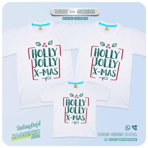 Baju Kaos Couple Keluarga Natal | Kaos Family Custom Christmas | Kaos Natal - NW 5088