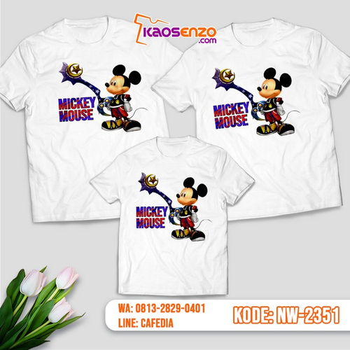 Kaos Couple Keluarga | Kaos Ulang Tahun Anak Mickey Mouse - NW 2351