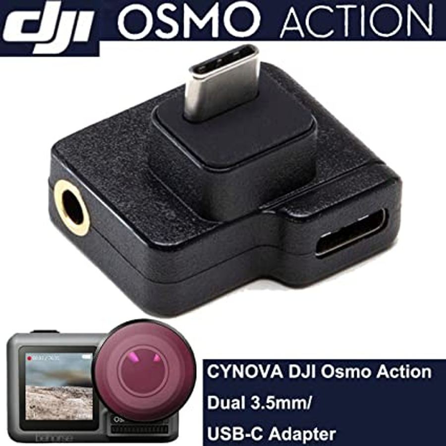 DJI Osmo Action CYNOVA Dual 3.5mm/ USB - C Adapter | Adapter Mic