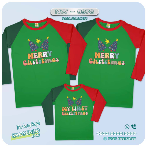 Baju Kaos Couple Keluarga Natal | Kaos Family Custom Christmas | Kaos Natal - NW 5973