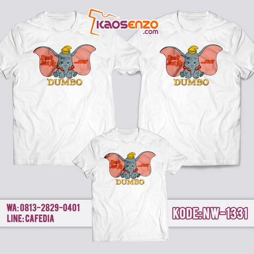 Baju Kaos Couple Keluarga Dumbo | Kaos Family Custom | Kaos Dumbo - NW 1331