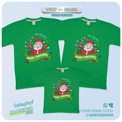 Baju Kaos Couple Keluarga Natal | Kaos Family Custom Christmas | Kaos Natal - NW 5181