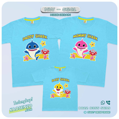 Kaos Couple Keluarga Baby Shark | Kaos Ulang Tahun Anak | Kaos Baby Shark - NW 5641