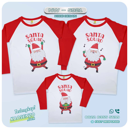 Baju Kaos Couple Keluarga Natal | Kaos Family Custom Christmas | Kaos Natal - NW 5921