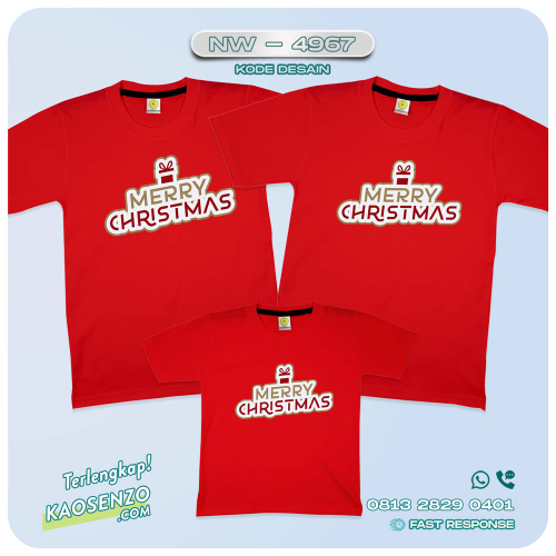 Baju Kaos Couple Keluarga Natal | Kaos Family Custom Christmas | Kaos Natal - NW 4967
