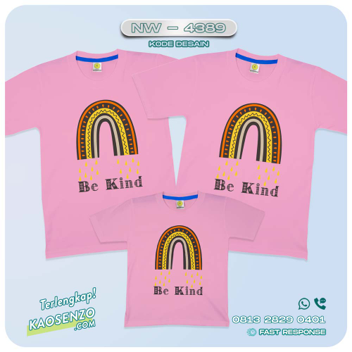 Baju Kaos Couple Keluarga Boho Rainbow | Kaos Family Custom | Kaos Boho Rainbow - NW 4389