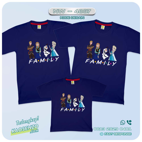 Kaos Couple Keluarga Frozen | Kaos Ulang Tahun Anak | Kaos Frozen - NW 4887