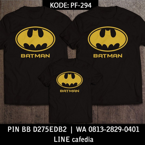 Baju Kaos Couple Keluarga | Kaos Family Custom Batman - PF 294
