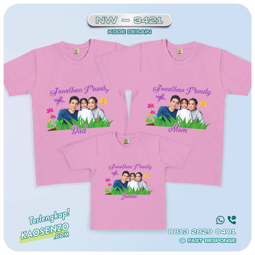 Baju Kaos Couple Keluarga | Kaos Family Custom Foto - NW 3421