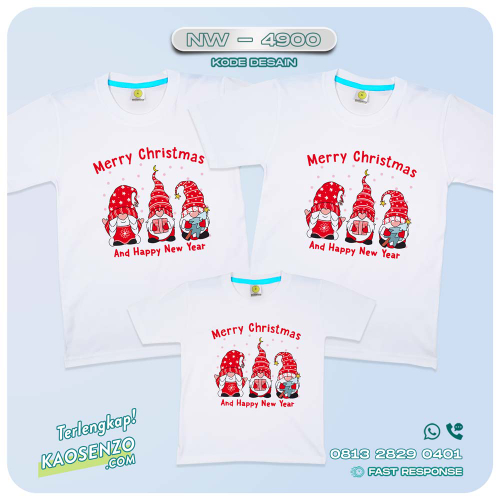 Baju Kaos Couple Keluarga Natal | Kaos Family Custom Christmas | Kaos Natal - NW 4900