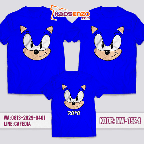 Baju Kaos Couple Keluarga Sonic | Kaos Family Custom | Kaos Sonic- NW 1524