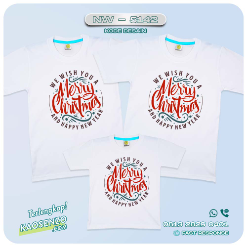 Baju Kaos Couple Keluarga Natal | Kaos Family Custom Christmas | Kaos Natal - NW 5142