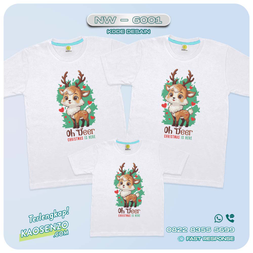 Baju Kaos Couple Keluarga Natal | Kaos Family Custom Christmas | Kaos Natal - NW 6001