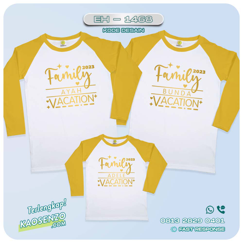 Baju Kaos Couple Keluarga Traveling | Kaos Couple Family Gathering | Kaos Liburan Keluarga | Kaos Traveling - EH-1468