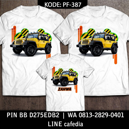 Baju Kaos Couple Keluarga | Kaos Family Custom Jeep 4x4 - PF 387