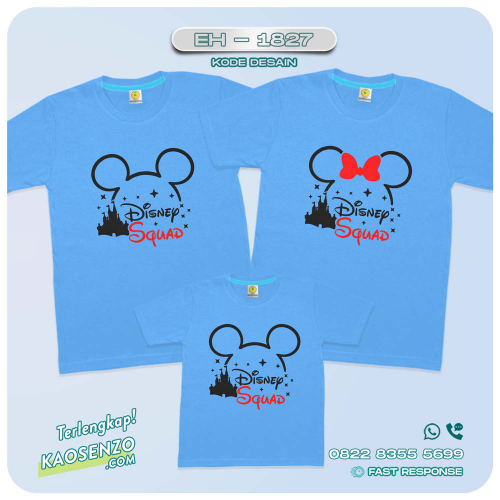Baju Kaos Couple Keluarga | Kaos Ultah Custom Mickey Mouse | Kaos Motif Mickey Mouse- EH - 1827