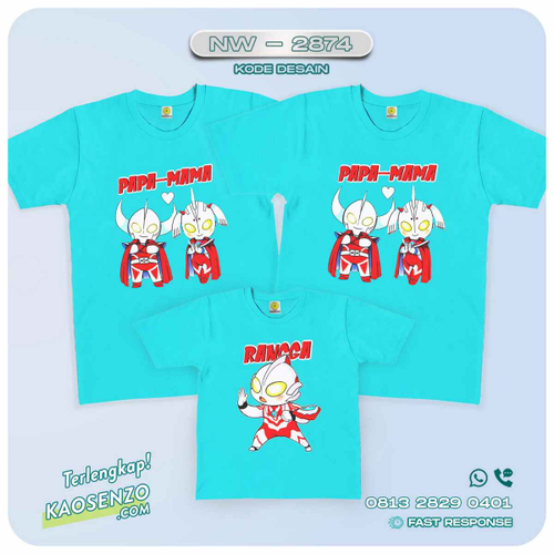Baju Kaos Couple Keluarga | Kaos Family Custom Ultraman - NW 2874