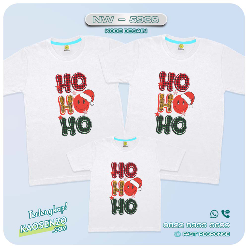 Baju Kaos Couple Keluarga Natal | Kaos Family Custom Christmas | Kaos Natal - NW 5938