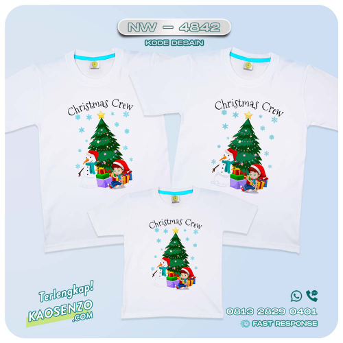 Baju Kaos Couple Keluarga Natal | Kaos Family Custom Christmas | Kaos Natal - NW 4842