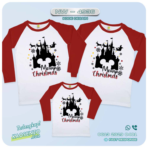 Baju Kaos Couple Keluarga Natal | Kaos Family Custom Christmas | Kaos Natal NW 4936