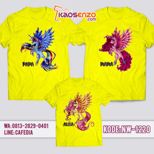 Baju Kaos Couple Keluarga Little Pony | Kaos Family Custom | Kaos Princess Little Pony - NW 1220