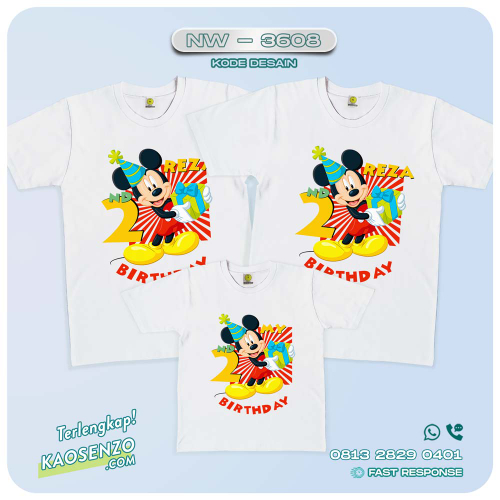 Baju Kaos Couple Keluarga Mickey Minnie Mouse | Kaos Family Custom | Kaos Mickey Minnie Mouse - NW 3608