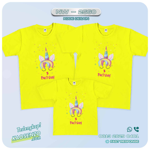 Baju Kaos Couple Keluarga Unicorn | Kaos Family Custom | Kaos Unicorn - NW 2560