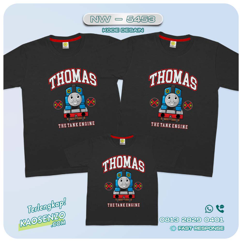 Baju Kaos Couple Keluarga Thomas 'n Friend | Kaos Family Custom | Kaos Thomas 'n Friend - NW 5453