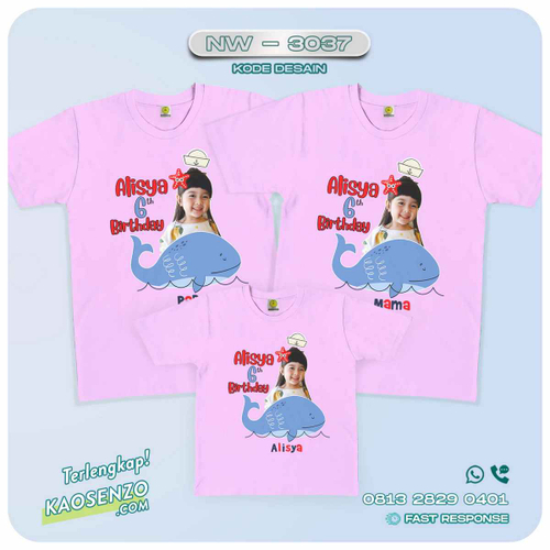 Baju Kaos Couple Keluarga Sailor | Kaos Family Custom | Kaos Sailor - NW 3037