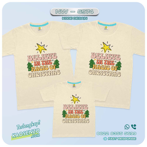 Baju Kaos Couple Keluarga Natal | Kaos Family Custom Christmas | Kaos Natal - NW 5974