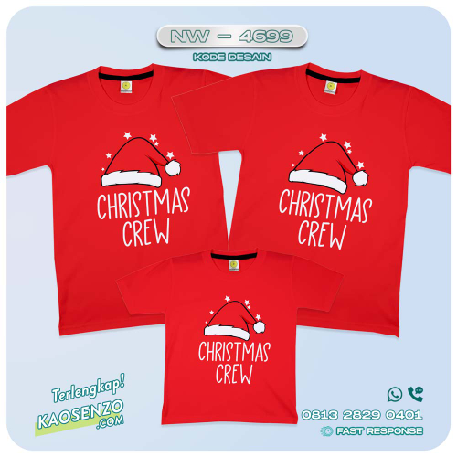 Baju Kaos Couple Keluarga Natal | Kaos Family Custom Christmas | Kaos Natal - NW 4699
