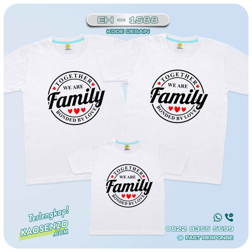 Kaos Couple Keluarga | Kaos Couple Happy Family | Kaos Happy Family - EH 1588