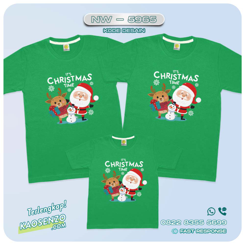 Baju Kaos Couple Keluarga Natal | Kaos Family Custom Christmas | Kaos Natal - NW 5965