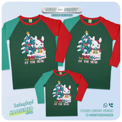 Baju Kaos Couple Keluarga Natal | Kaos Family Custom Christmas | Kaos Natal - NW 5967