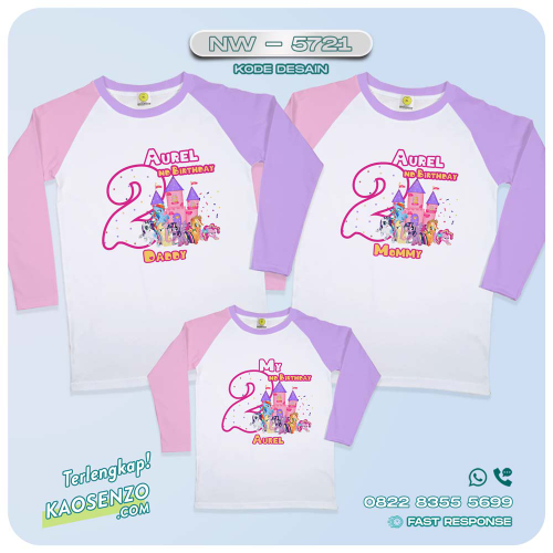 Baju Kaos Couple Keluarga Little Pony | Kaos Family Custom | Kaos Little Pony - NW 5721