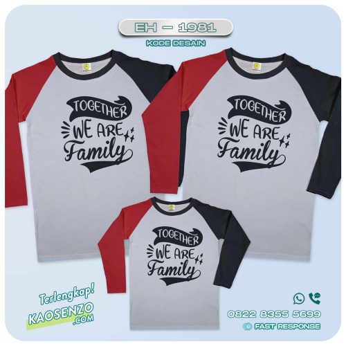 Baju Kaos Couple Keluarga Tipografi | Kaos Family Custom Nama | Kaos Motif Tipografi - EH 1981