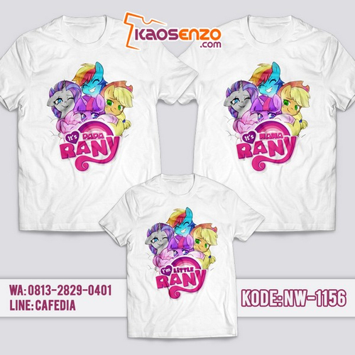 Baju Kaos Couple Keluarga Little Pony | Kaos Family Custom | Kaos Little Pony - NW 1156