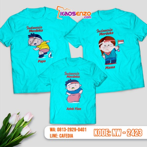  Baju Kaos Couple Keluarga Indonesia | Kaos Family Custom Indonesia - NW 2423