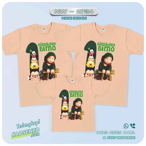 Baju Kaos Couple Keluarga Tsum Tsum | Kaos Family Custom | Kaos Tsum Tsum - NW 2734