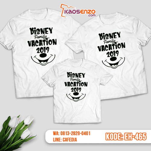 Baju Kaos Couple Keluarga | Kaos Family Custom Motif Mickey Minnie Mouse - EH 465