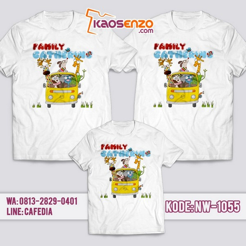 Baju Kaos Couple Keluarga | Kaos Family Custom | Kaos Zoo & Animal - NW 1055
