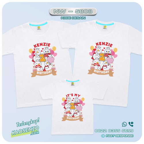 Baju Kaos Couple Keluarga Ice Cream Mixue | Kaos Ultah Anak Es Krim Mixue | Kaos Mixue - NW 5808