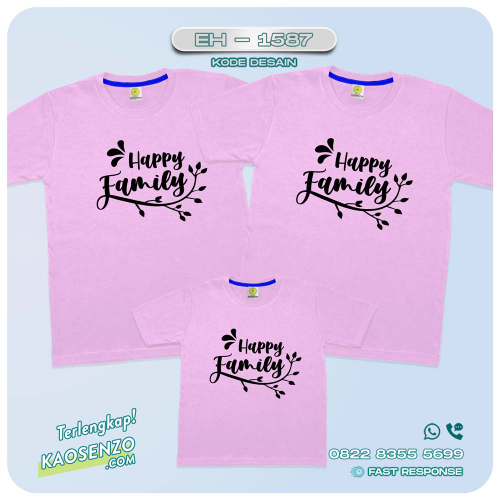 Kaos Couple Keluarga | Kaos Couple Happy Family | Kaos Happy Family - EH 1587
