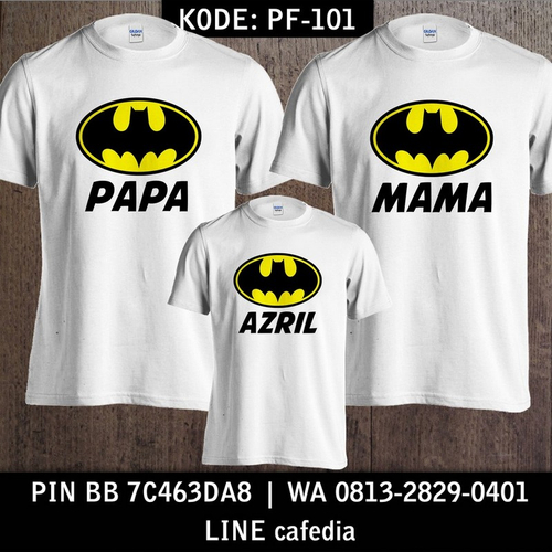 Baju Kaos Couple Keluarga | Kaos Family Custom Batman - PF 101
