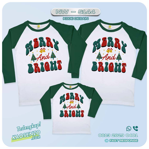 Baju Kaos Couple Keluarga Natal | Kaos Family Custom Christmas | Kaos Natal NW 5144