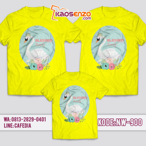 Baju Kaos Couple Keluarga | Kaos Family Custom Flamingo - NW 900