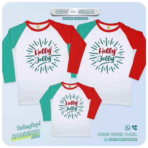 Baju Kaos Couple Keluarga Natal | Kaos Family Custom Christmas | Kaos Natal NW 5114