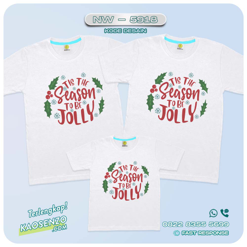 Baju Kaos Couple Keluarga Natal | Kaos Family Custom Christmas | Kaos Natal - NW 5918