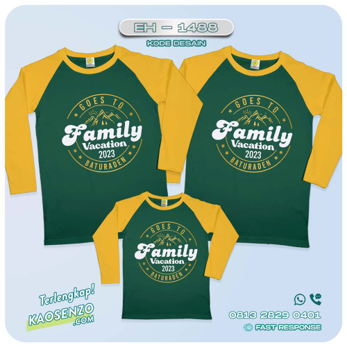 Baju Kaos Couple Keluarga Traveling | Kaos Couple Family Gathering | Kaos Liburan Keluarga | Kaos Traveling - EH-1488